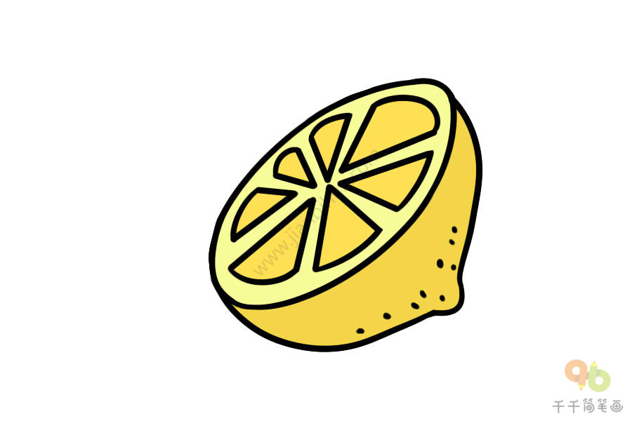 切片柠檬怎么画简笔画图片