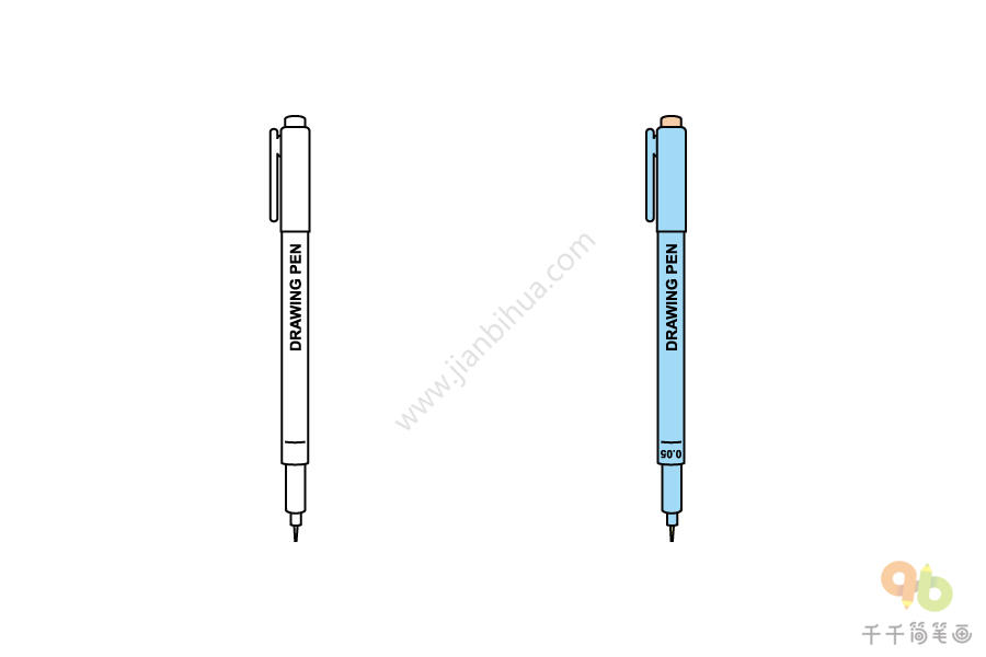 学习用品笔简笔画图片大全