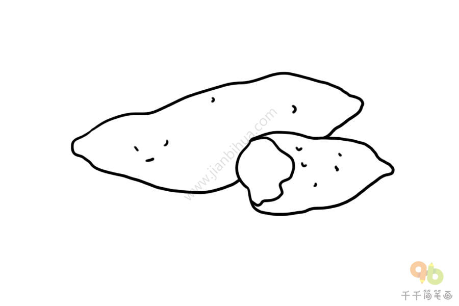 怎么画红薯简笔画图片