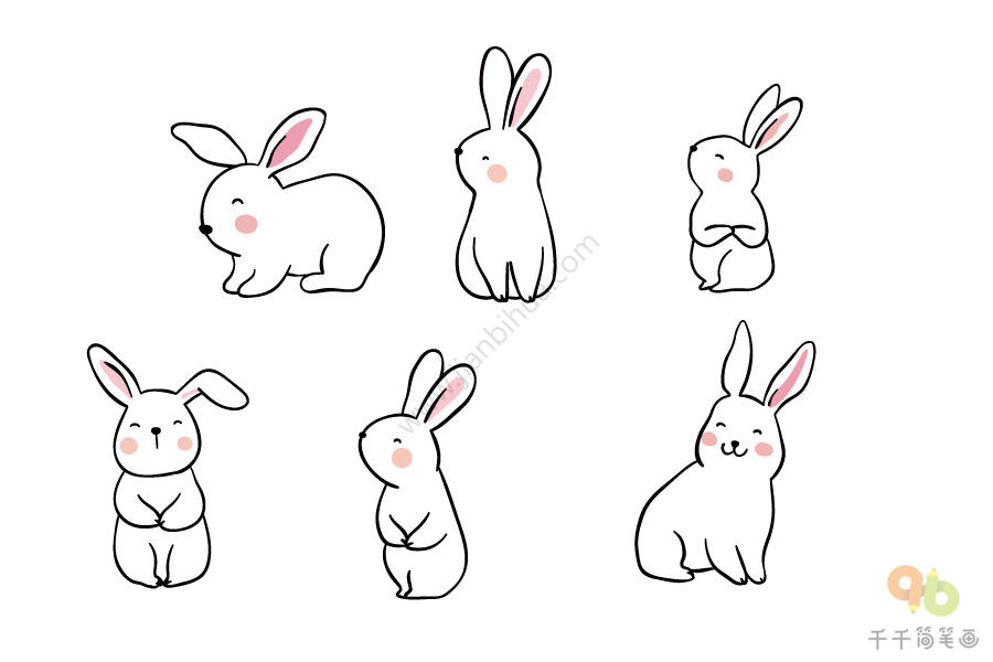 兔子简化图片