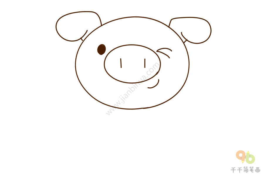 小金猪 简笔画图片