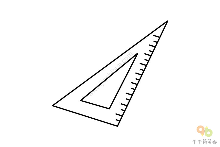 三角尺怎么画简单好看图片