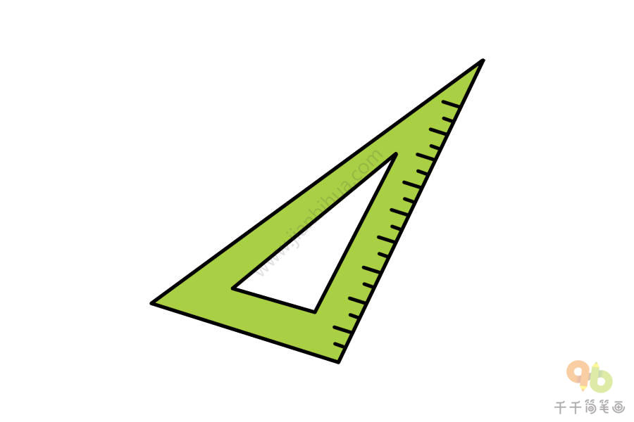学生常用的三角尺子简笔画