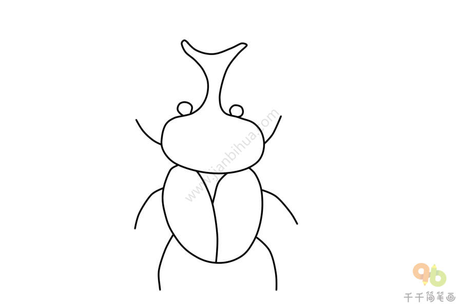 赫丘力甲虫简笔画图片