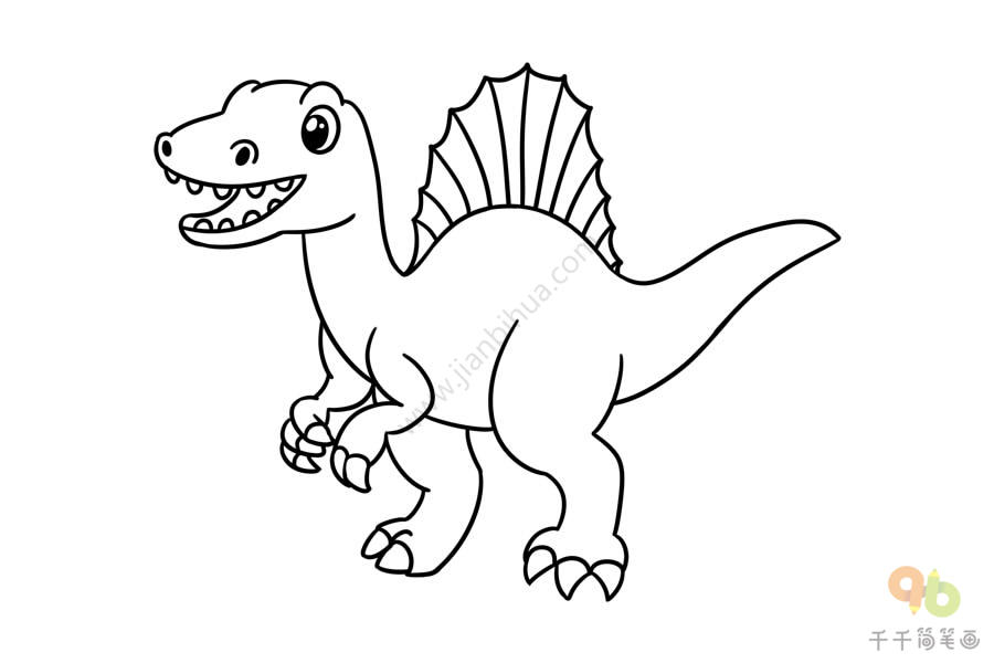 吉龙恐龙简笔画图片