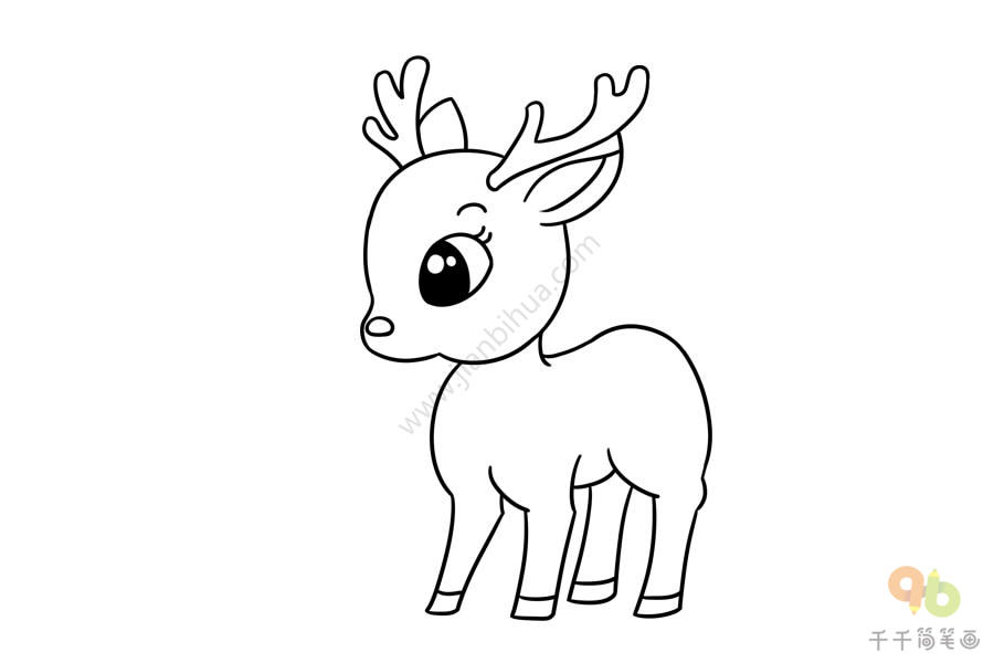 怎样画小鹿图片