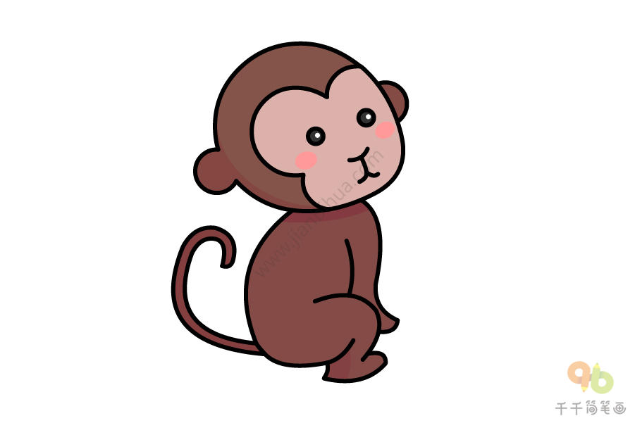 猴子怎么画简笔画变色图片