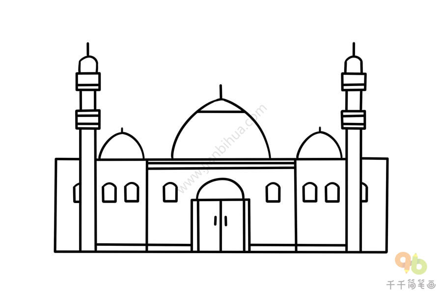 清真寺简笔画图片图片