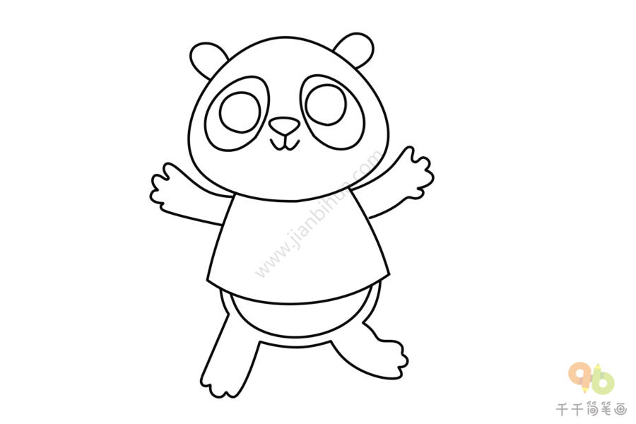 如何画熊猫简笔画图片