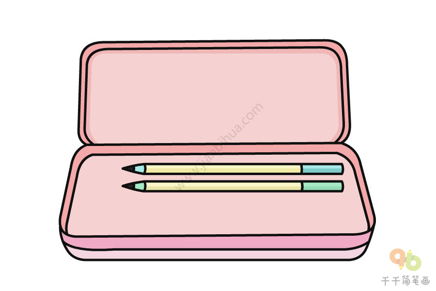 笔盒简笔画彩色图片