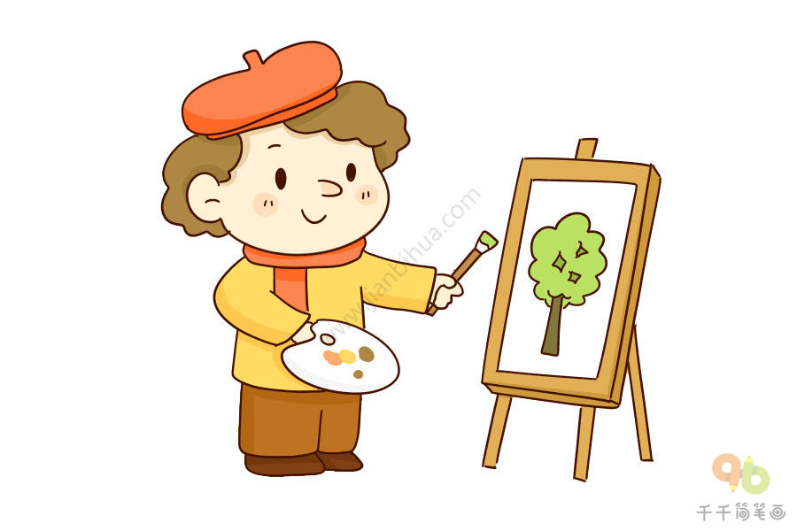 画家眼中的儿童简笔画图片
