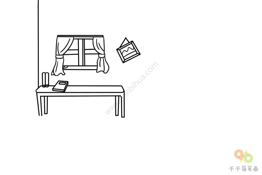 卧室简笔画图片大全可爱的卧室简笔画画法房间简笔画画法房间简笔画