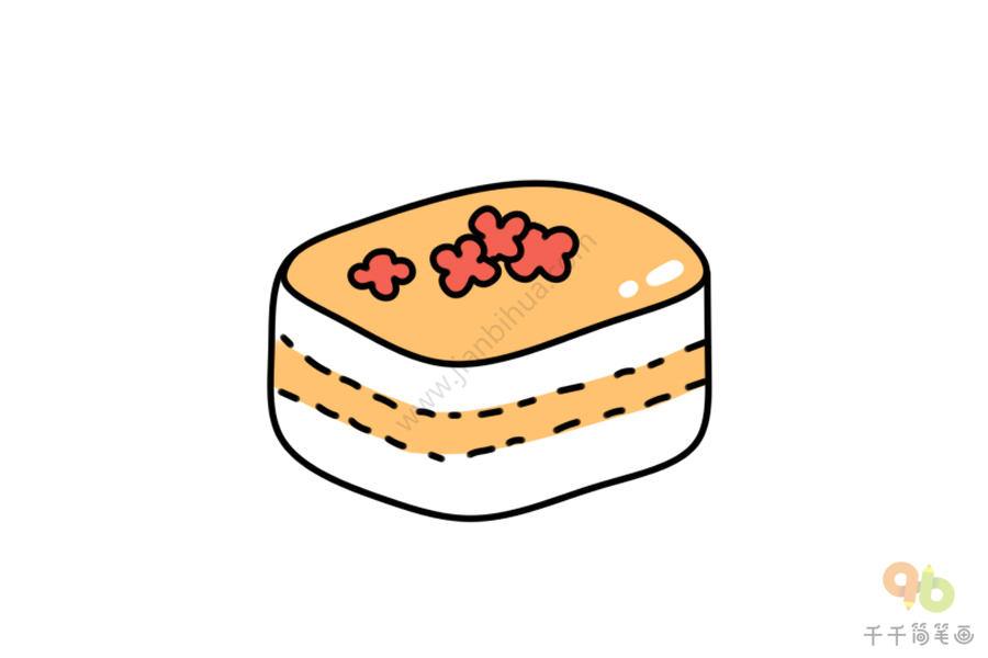 桂花糕饼简笔画图片
