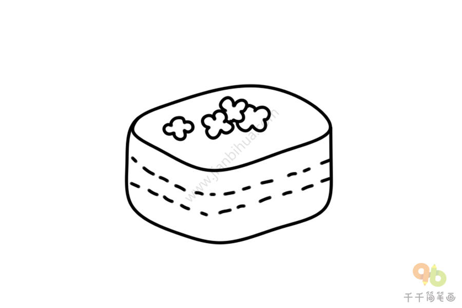 梅花糕 手绘图片