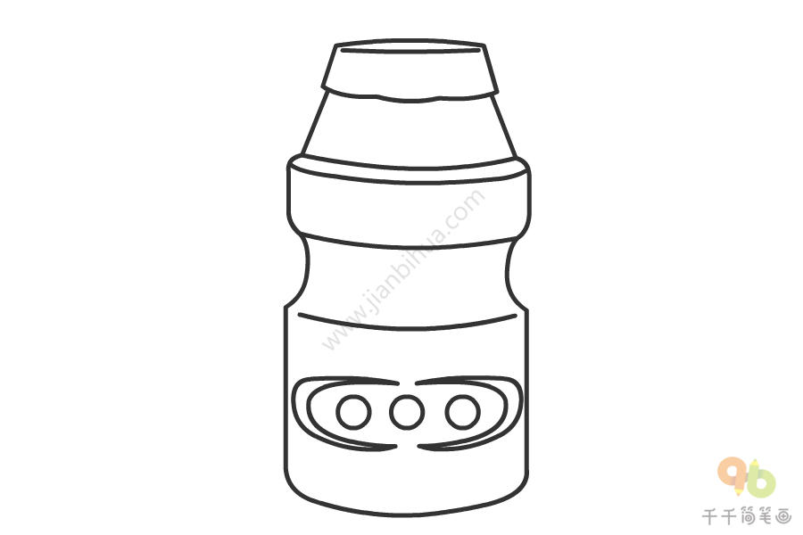 饮料瓶的简单画法图片
