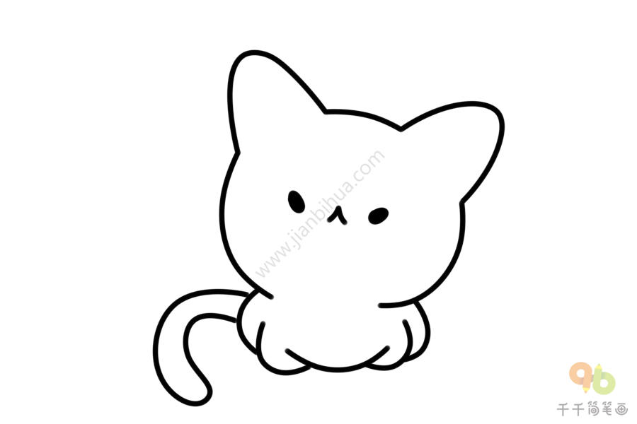 暹罗猫简笔画图片