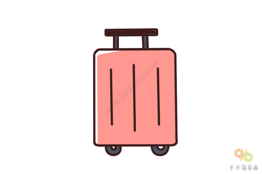 可爱的行李箱的画法图片