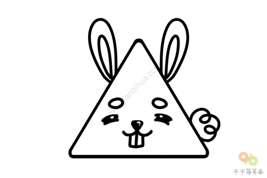 直角三角形简笔画动物图片