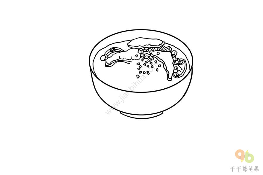 西安泡馍简笔画图片