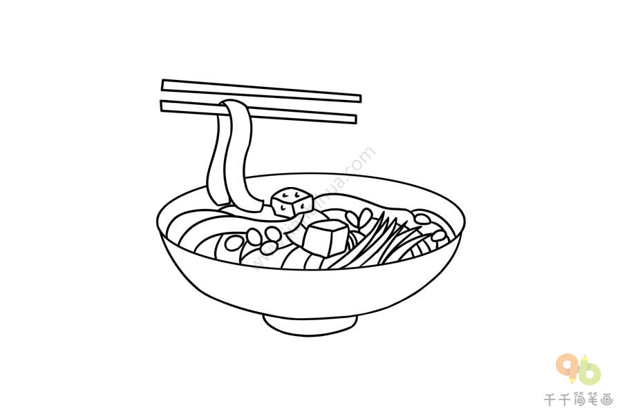 西安传统美食简笔画图片