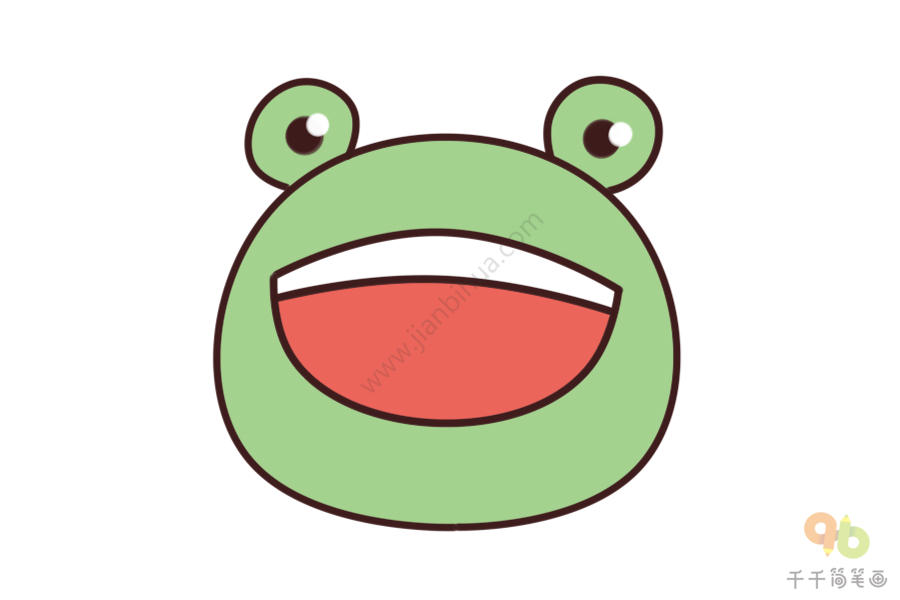 青蛙面具简笔画图片