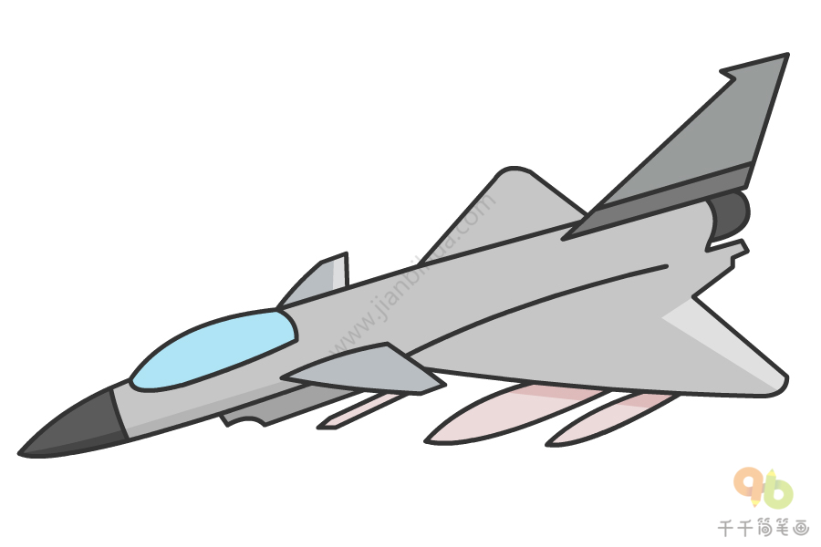 未来战斗机简笔画飞机图片