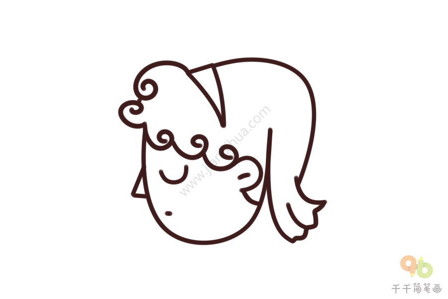 百变英文字母 用u画小姑娘简笔画