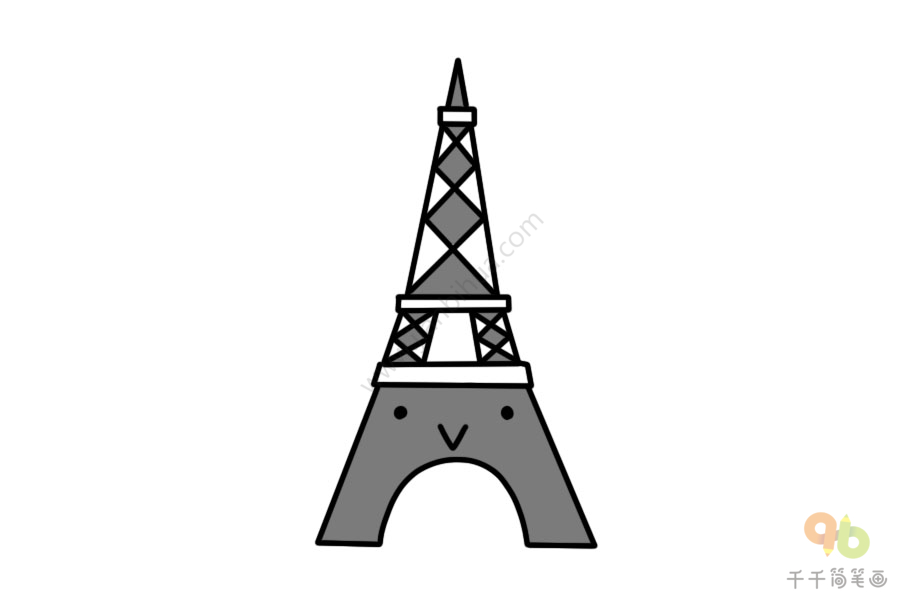 法国代表性建筑简笔画图片