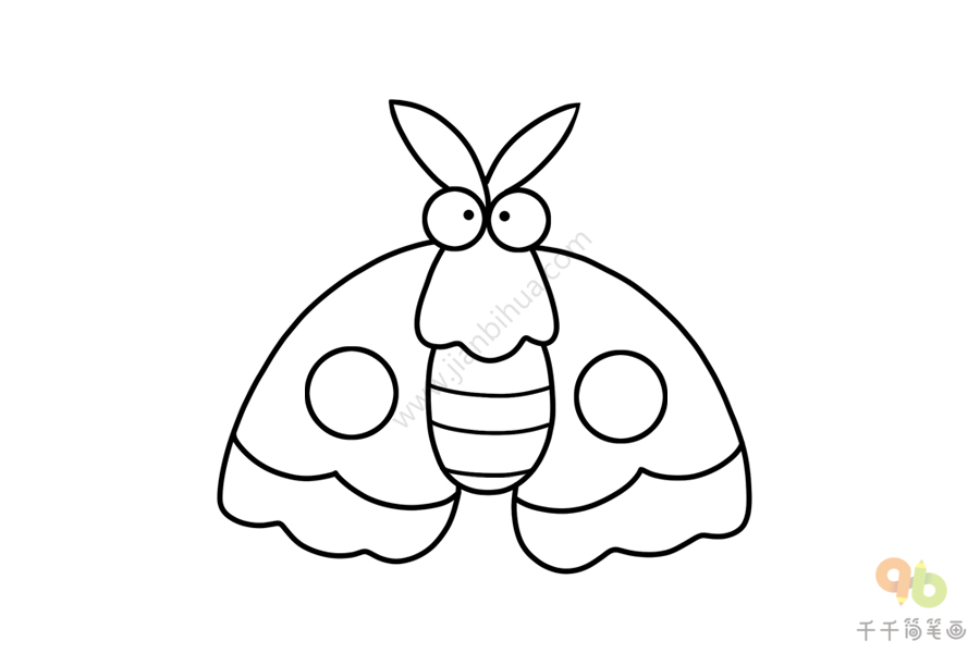 天蛾幼虫简笔画图片