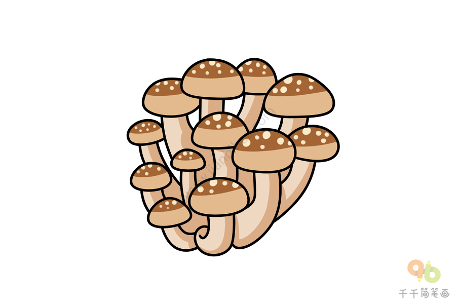 菌菇美食简笔画图片