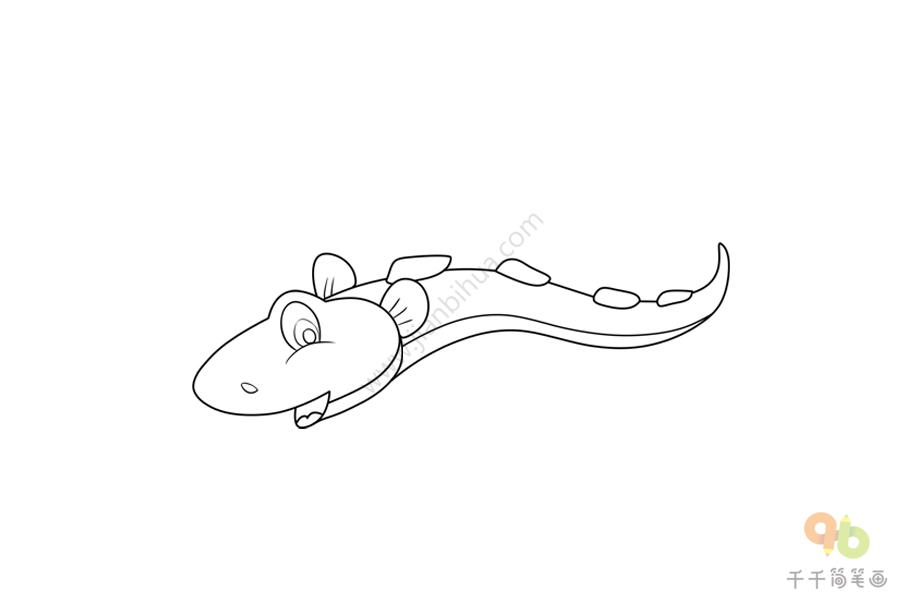 电鳗简笔画画法图片