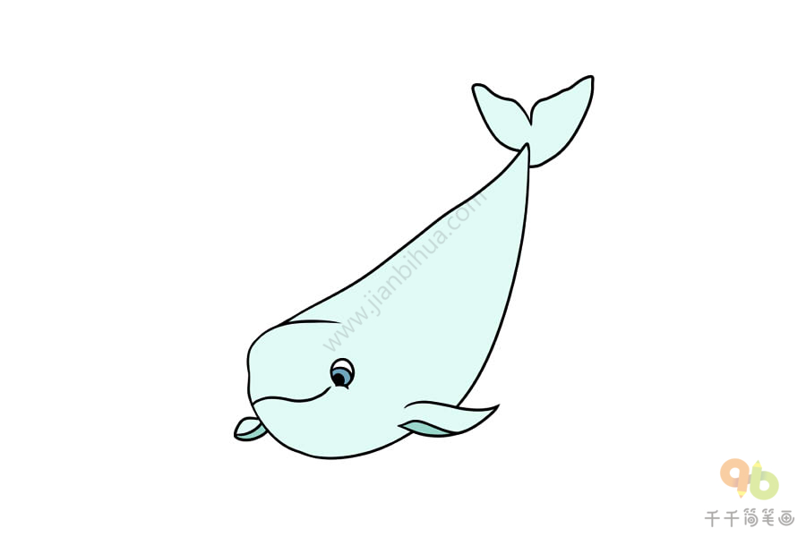 龙宫大白鲸简笔画图片