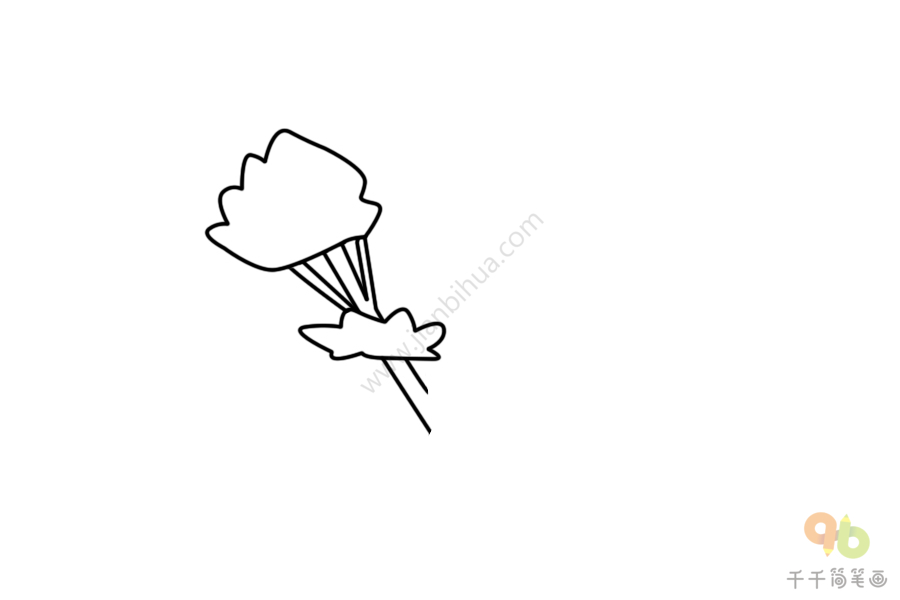 高大的朴树简笔画