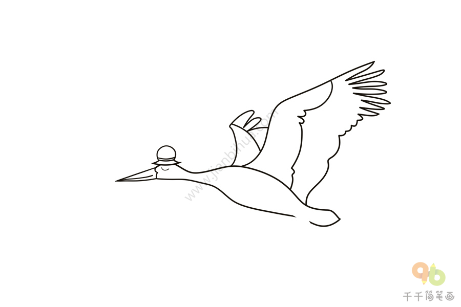鄱阳湖候鸟简笔画图片