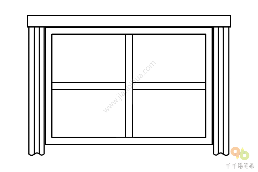 窗户简笔画怎么画