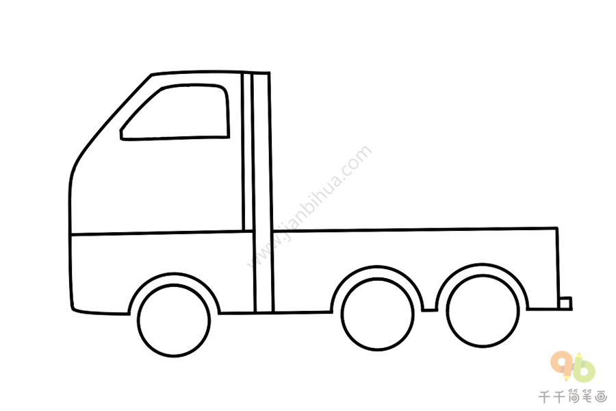 简单的卡车简笔画图片