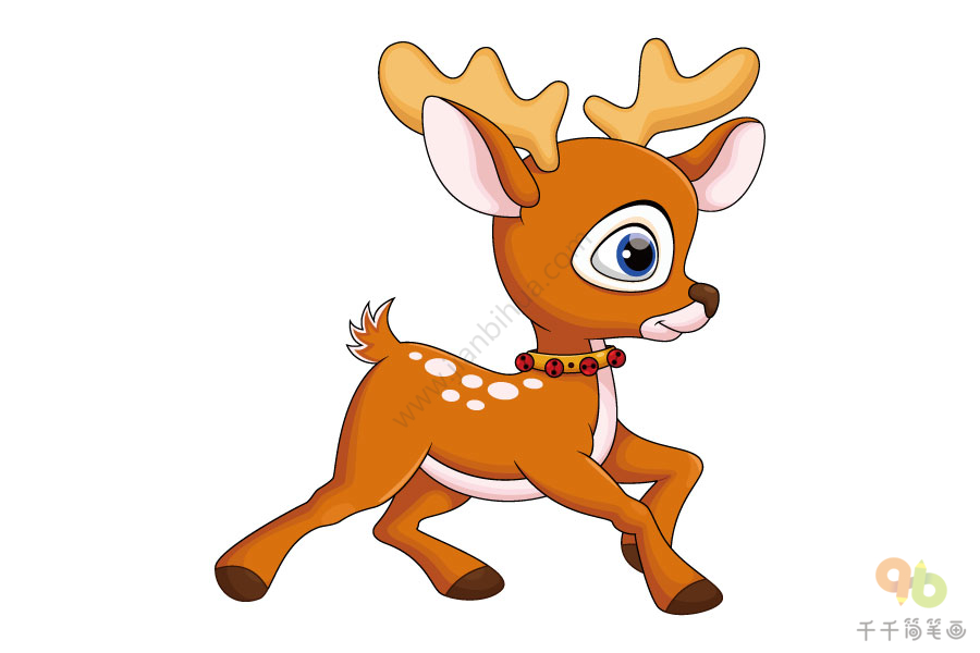 儿童学画梅花鹿简笔画画法