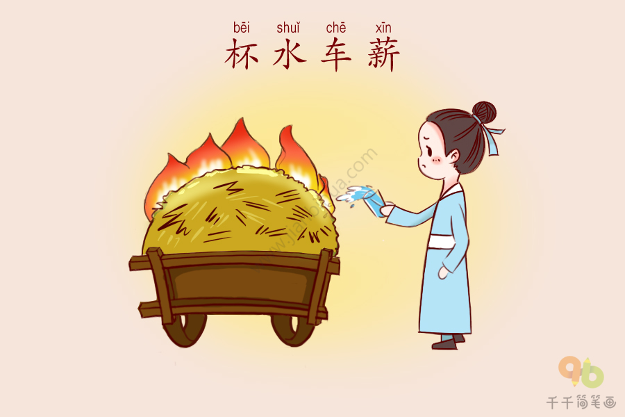 背水车薪图片