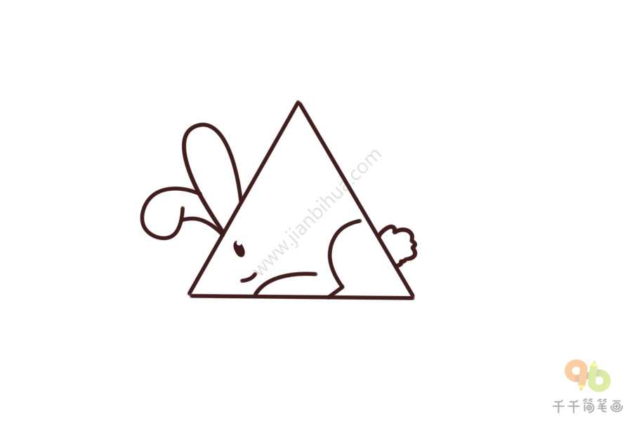 直角三角形简笔画动物图片