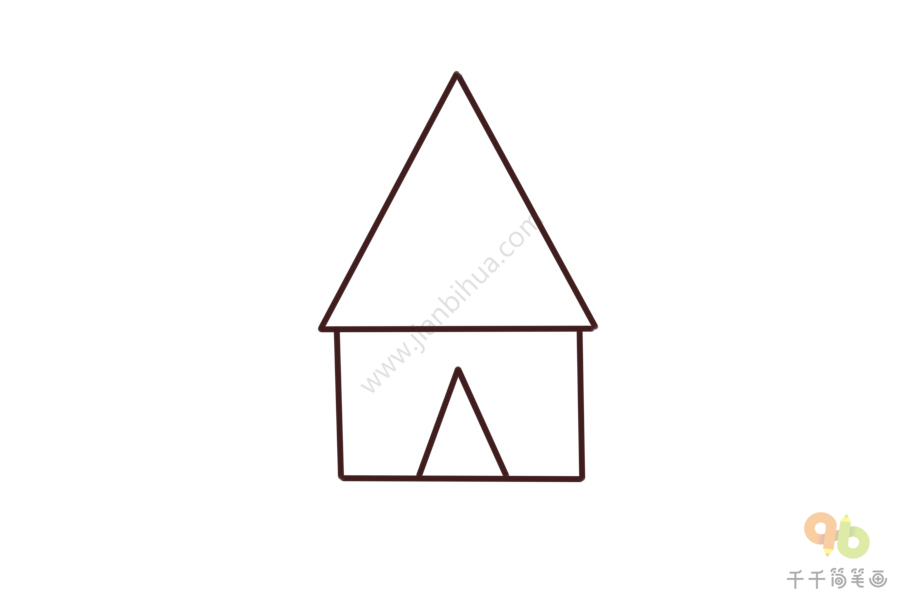 几何图形房子简笔画图片