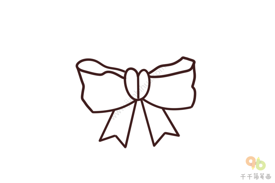 蝴蝶结手帐素材简笔画