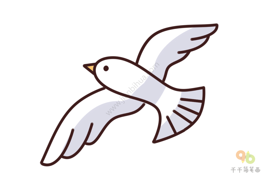 gull海鸥英文单词,幼儿启蒙英语,宝宝英文认知,儿童学英语简笔画,动物