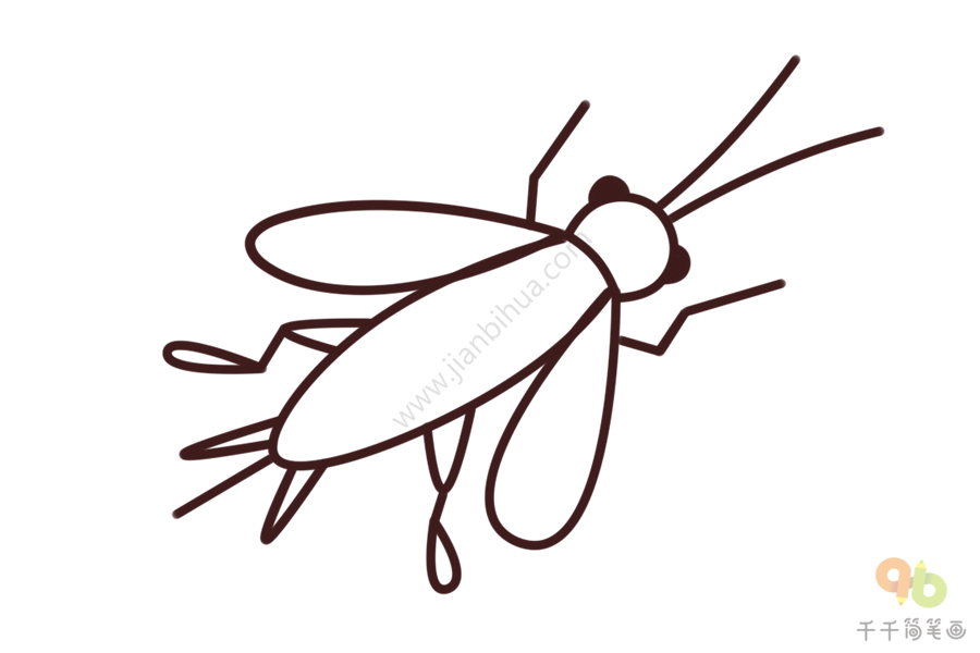 蟋蟀简笔画简单可爱图片