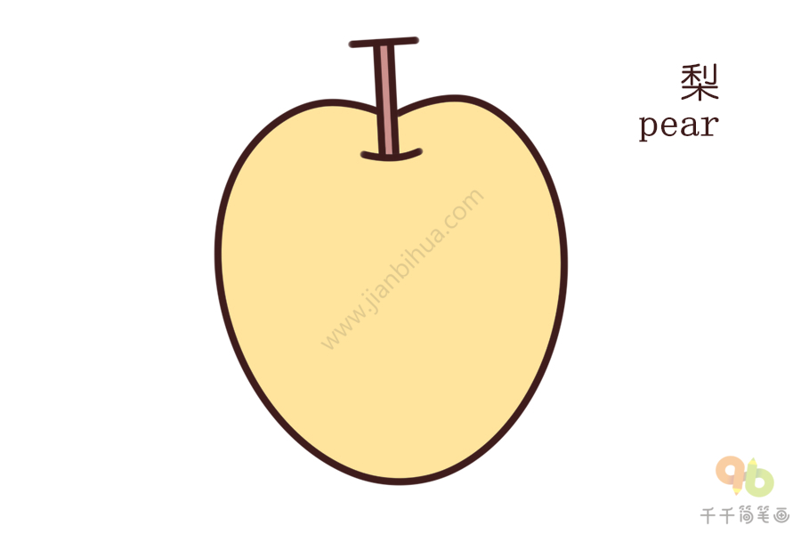 少儿英语启蒙认识梨pear 水果食物英文认知