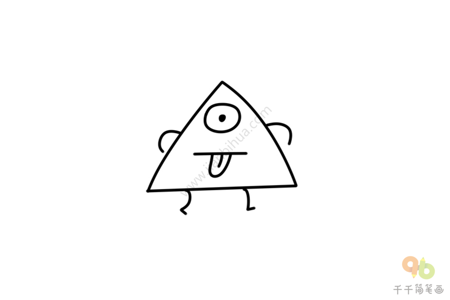 三角形人物简笔画图片