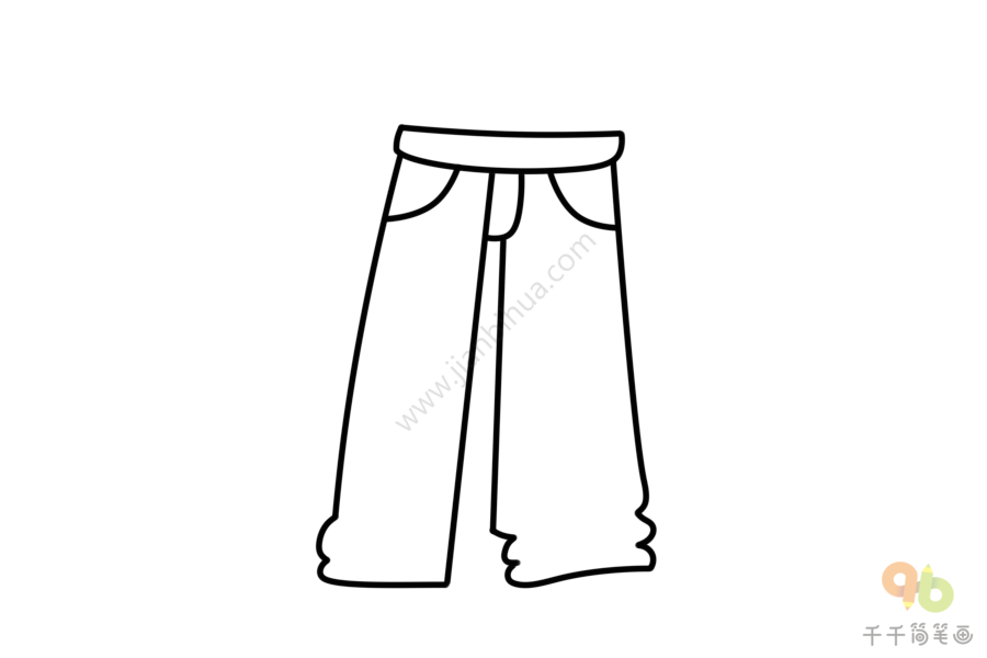 阔腿裤的画法图片