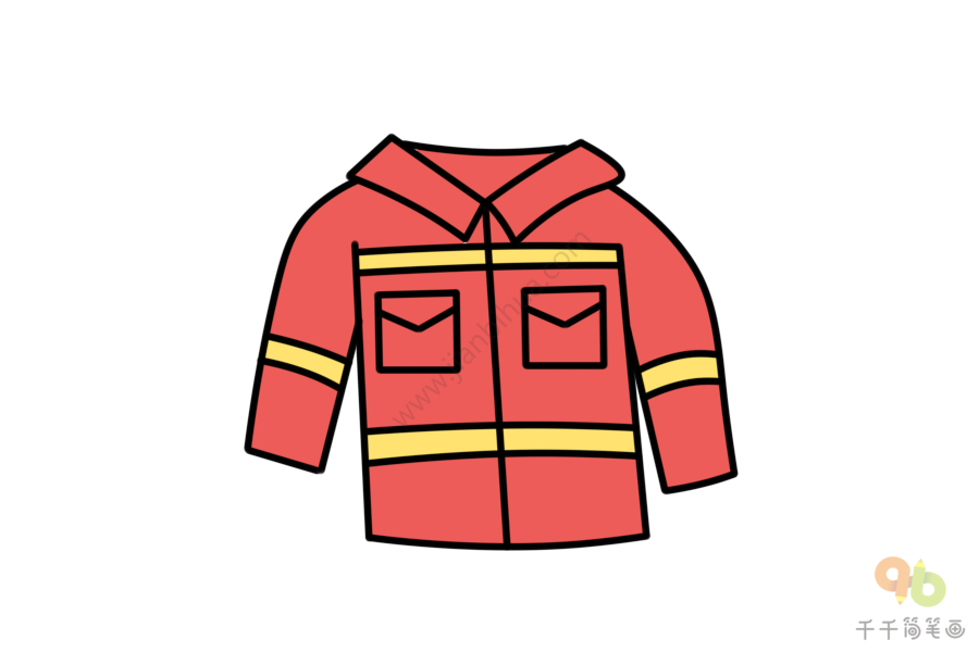 消防防护服简笔画图片