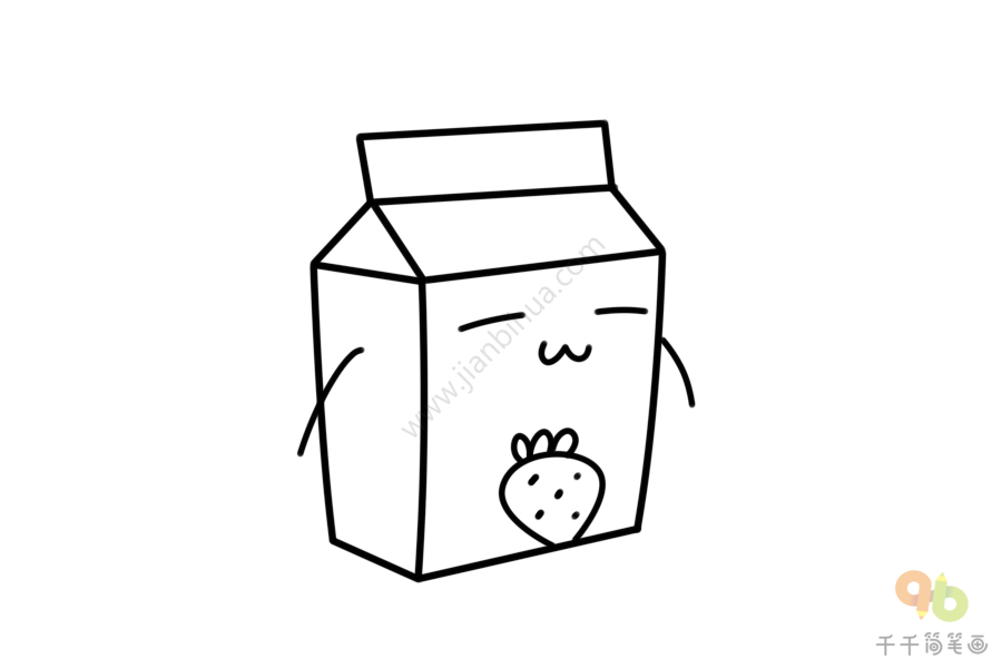 可爱的酸奶怎么画图片