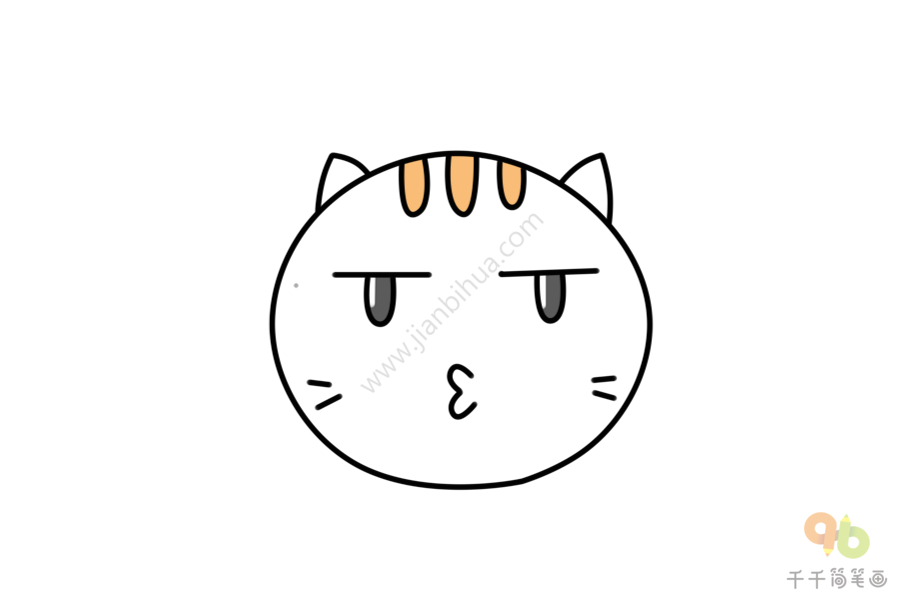 小猫头饰简笔画 卡通图片