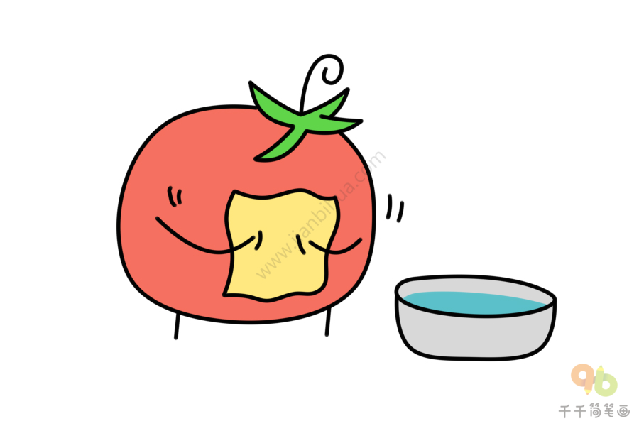 西红柿汤简笔画 简单图片